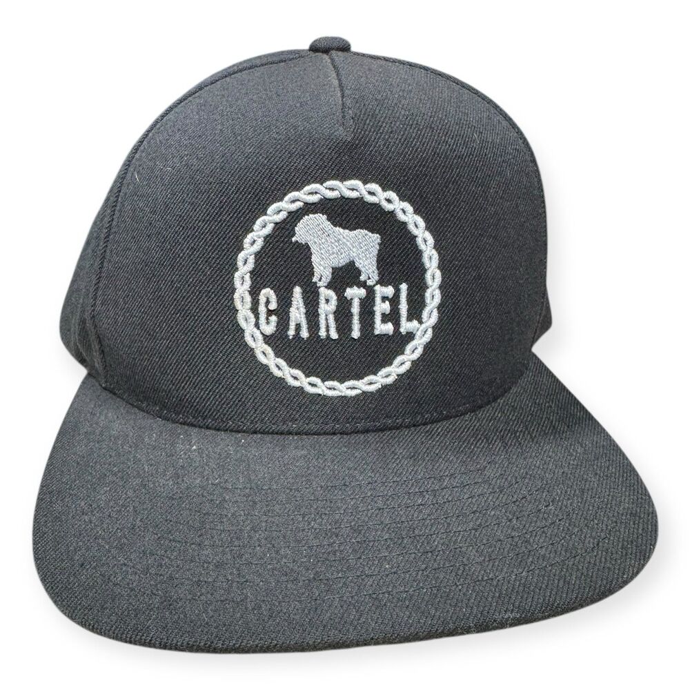 Black "Bulldog Cartel"‎ Snapback Black Hat Adjustable